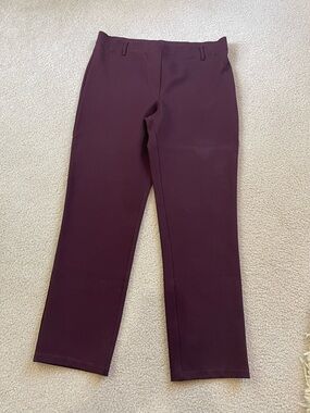 New Quince burgundy straight leg pants